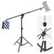 Neewer pied de lampe photo 2-en-1, support trépied robuste en alliage d'aluminium de 3 m avec bras de flèche de 4 pieds et sac de sable vide pour lampe vidéo, stroboscope, réflecteur, boîte à lumière pour prises de vue studio photo vidéo