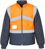 Portwest S769 Hi-Vis Ademend 2-in-1 Contrast Omkeerbaar Jack Oranje/Marine L