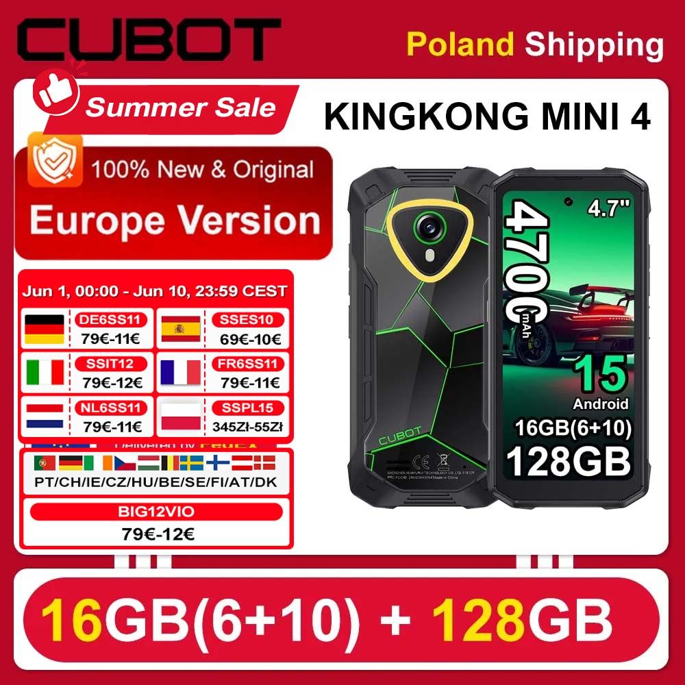 Cubot KingKong Mini 4 6GB+128GB Mini Robuuste Smartphone