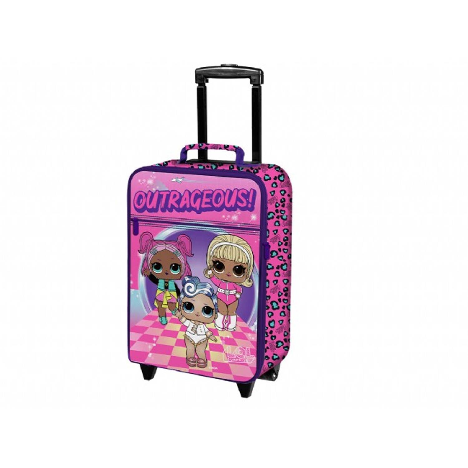 Simbashop LOL Surprise Meisjes Trolley Kinderkoffer 50 cm - Polyester - Tan - 2023