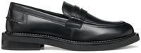 Geox Serilda Dames Zwart Leer Loafers Maat 39