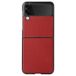 Samsung Coque Samsung Galaxy Z Flip3 Fine - Cuir Véritable - Rouge