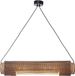 GOOD&MOJO Hanglamp Bhutan - Bamboe/Zwart - 85x15x15cm