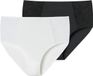 Schiesser Midislip Air Spitze Zwart/Wit Dames 2-pack