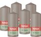 Bolsius Gladde Stompkaars Taupe 13 cm 6 Stuks