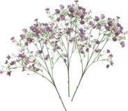 Bellatio Design Fleur artificielle Gypsophila Viette - 3x - 45 cm - violet