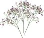 Bellatio Design Fleur artificielle Gypsophila Viette - 3x - 45 cm - violet