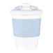 Drink Pod 340 ml herbruikbare koffiebeker reisbeker met roterende rubberen lip BPA-vrij PLA-kunststof - winterwit