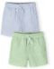 Minoti zwembroek kind 2-pack gestreept jongens - sneldrogend - blauw
