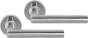 Differnz Essence Poignée de porte droite ronde rosace chrome mat