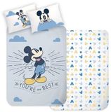 Disney Mickey Mickey Mouse Peuterdekbedovertrek blauw - 100 x 135 cm - Katoen