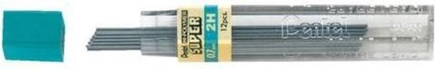 Pentel Potloodstift 0.7mm Zwart 2H per koker