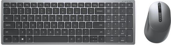 DELL KM7120W - Draadloos toetsenbord met muis - AZERTY Frans - Grijs/Zilver