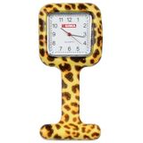 Gima - Siliconen verpleegster horloge, vierkante wijzerplaat, luipaard patroon
