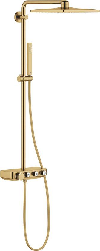 GROHE Euphoria SmartControl 310 Cube Duo Regendouche Set - Cool Sunrise Geborsteld Goud - 26508GN0