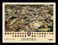 Nationaal Spoorwegmuseum Oxford (Universitair Wapenschild door Fred Taylor) Omlijst Print