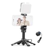 NEEWER Mini statief voor telefoon, lichtgewicht opvouwbare kleine selfiestick mobiele telefoon klem bureaustandaard met afstandsbediening en koude schoensteunen compatibel met iPhone Android Samsung