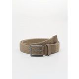 Gürtel aus elastischem Flechtmaterial in beige