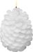 Deluxe Homeart Bougie LED Pomme de pin Blanc 18cm