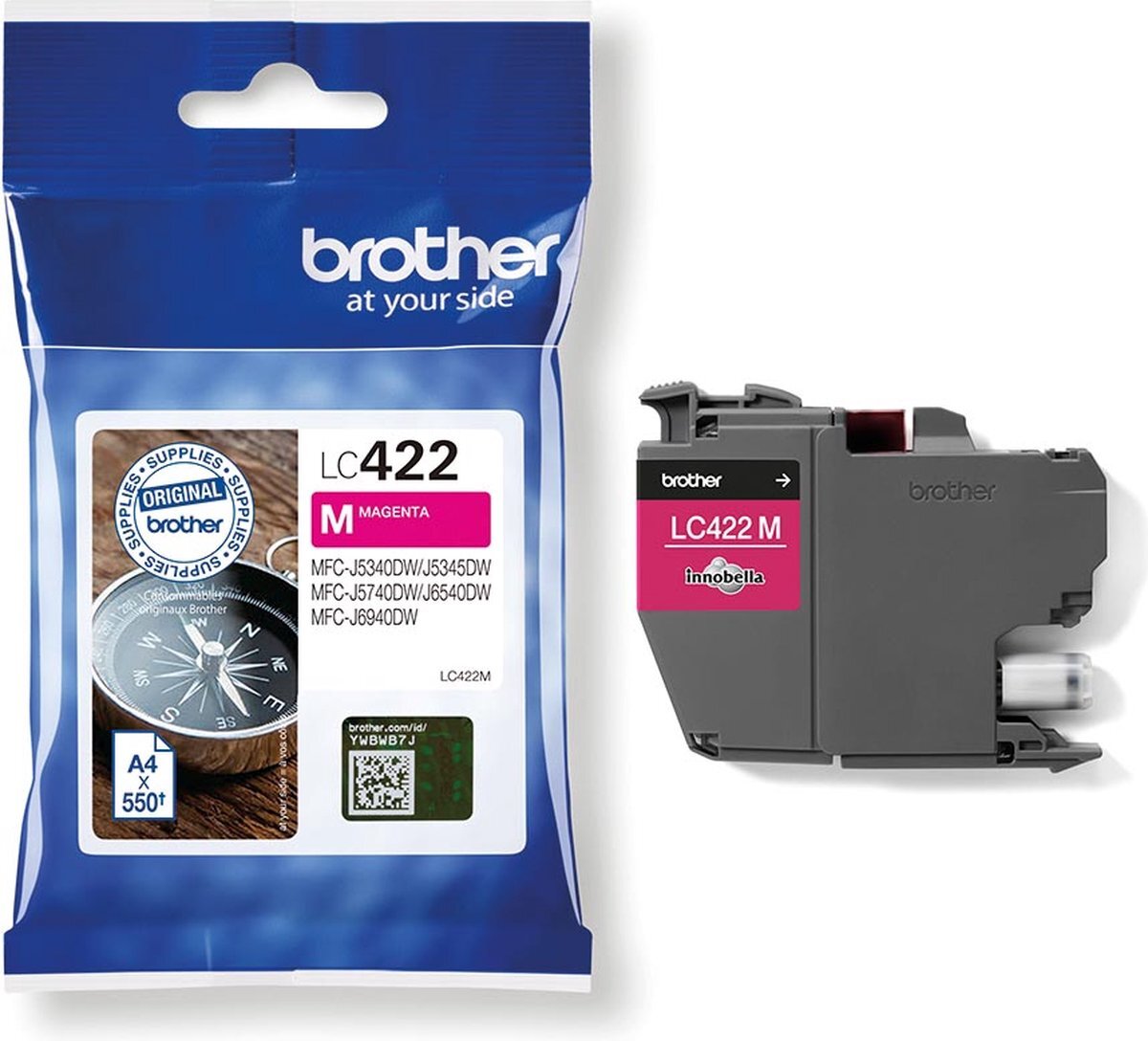 Brother Inkcartridge lc-422m rood