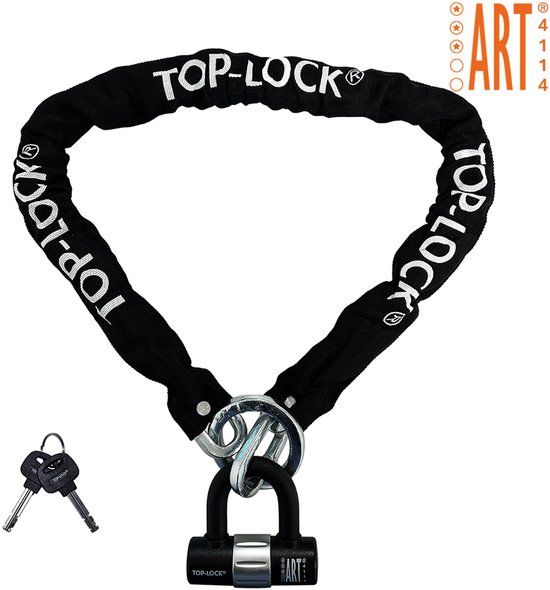 Top-Lock ART 3 Scooterslot / Brommerslot - Kettingslot 120cm - Zwart - ART3 Keurmerk