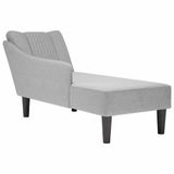 VidaXL Chaise longue met rechterarmleuning stof wolk grijs