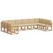 vidaXL Salon de jardin 10 pcs Blanc et Beige