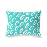 BonaMaison Decoratieve kussensloop, turkoois-wit werpkussens, decoratieve kussenslopen voor woonkamer, bank, slaapkamer, maat: 45x60 cm, ontworpen en vervaardigd in Turkije