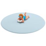 Lurch 210848 Mijn deksel Beach Girls Berta boek, glazen afdekking van BPA-vrije premium platina siliconen, Ø 10,5 cm, lichtblauw