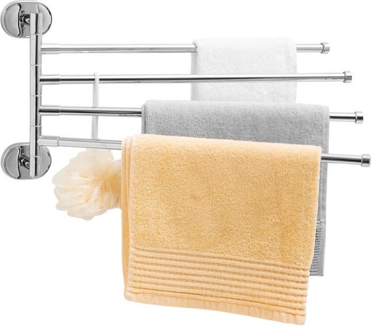 Viking Choice Handdoekhouder - wandmontage - 47x24 cm - chroom