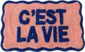 J. Kersten B.V. HD Collection Tapis de bain "C'est la Vie" Rose/Bleu ondulé Coton 50x80cm