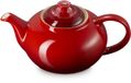 Le Creuset aardewerken theepot met roestvrijstalen thee-ei, 1,3 l, Cerise