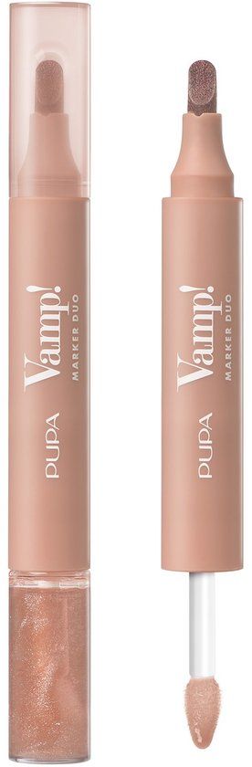 PUPA Milano Vamp! Marker Duo lipgloss 2,6 ml 001 Watery Nude