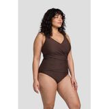BEACHWAVE Curve corrigerend badpak met voorgevormde cups - donkerbruin