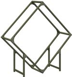 vidaXL - Porte-bûches - 80x25x80 cm - acier laminé à froid - vert olive