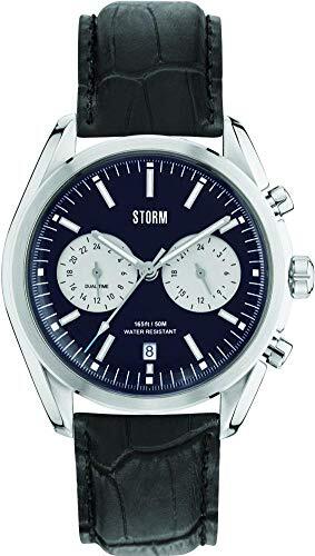 Storm London Trexon Black Leather 47357/BK Herenchronograaf