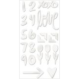 WE R Memory Keepers Love Notes acryl vormen, 22-pack