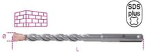 Beta Hamerboren met SDS-plus aansluiting, gefreesde schacht met hardmetalen snijplaten 419 12X210