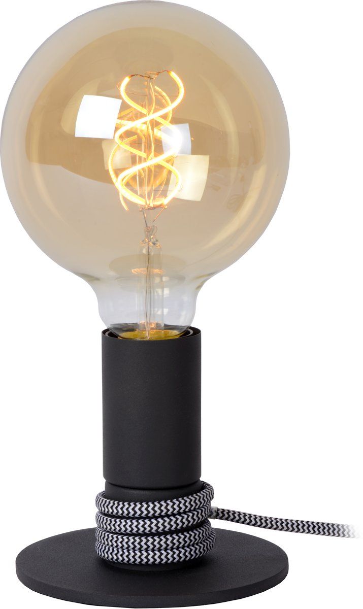 Lucide MARIT Tafellamp - Zwart - Staal - E27 - 40W