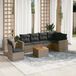 Maison Exclusive - Ensemble de meubles de jardin 7 pièces avec canapé et coussins, gris, en polyrotin