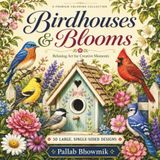 Birdhouses & Blooms: A Premium Coloring Book with 50 Beautiful Birds, Birdhouses, Flowers and Relaxing Garden Designs