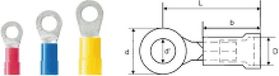 Weidmüller 9200240000 Ringkabelschoen Dwarsdoorsnede (max.): 6 mm² Schachtdiameter: 5.3 mm Deels geïsoleerd Geel 100 st