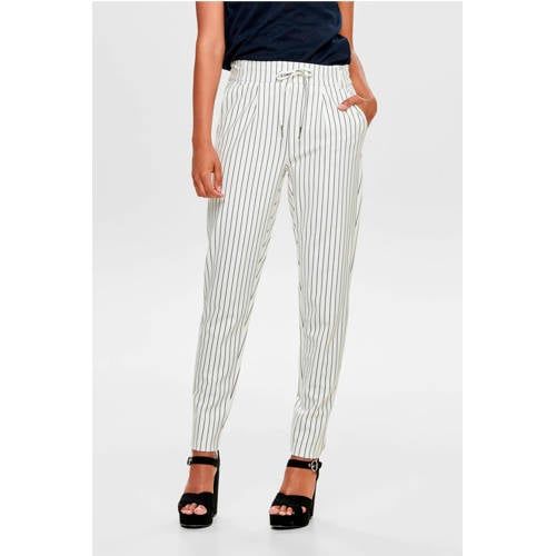 ONLY ONLPOPTRASH Striped Trousers White/Black