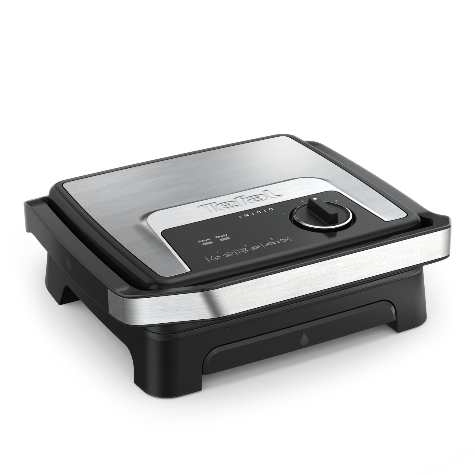 Tefal Inicio Adjust Paninimaker & grill GC272D10 - Zwart/Roestvrijstaal