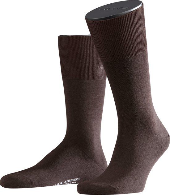 FALKE Airport Merino Wool Cotton Socks Men Brown - Size 39-40