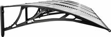 vidaXL Deurluifel 350x75 cm polycarbonaat zwart en transparant
