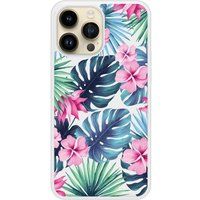 Apple iPhone 14 Tropical aquarelle hoesje
