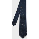 Paul Smith Cravate Homme Petit Lapin Flrl Bleu Marine