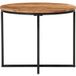 Table basse en bois d'acacia et fer 55x55x45 cm