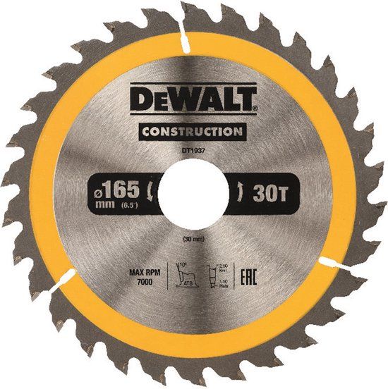 DEWALT Cirkelzaagblad - 165mm - 30T - DT1937-QZ